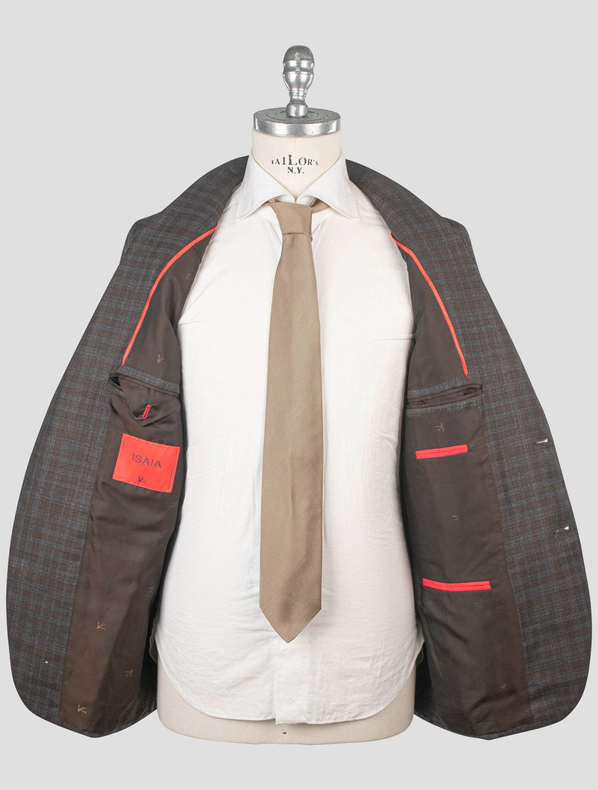 Isaia Multicolor Wool Cashmere Blazer