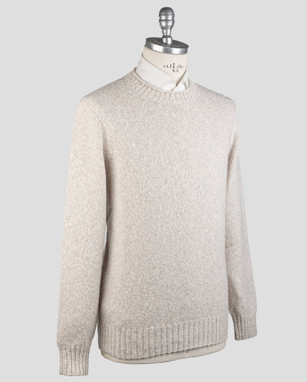 Brunello Cucinelli Brunello Cucinelli Beige Lambswool Cashmere Sweater Crewneck Beige 001