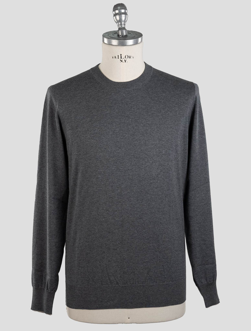 Brunello Cucinelli Brunello Cucinelli Gray Cotton Sweater Crewneck CMY3 Gray 000