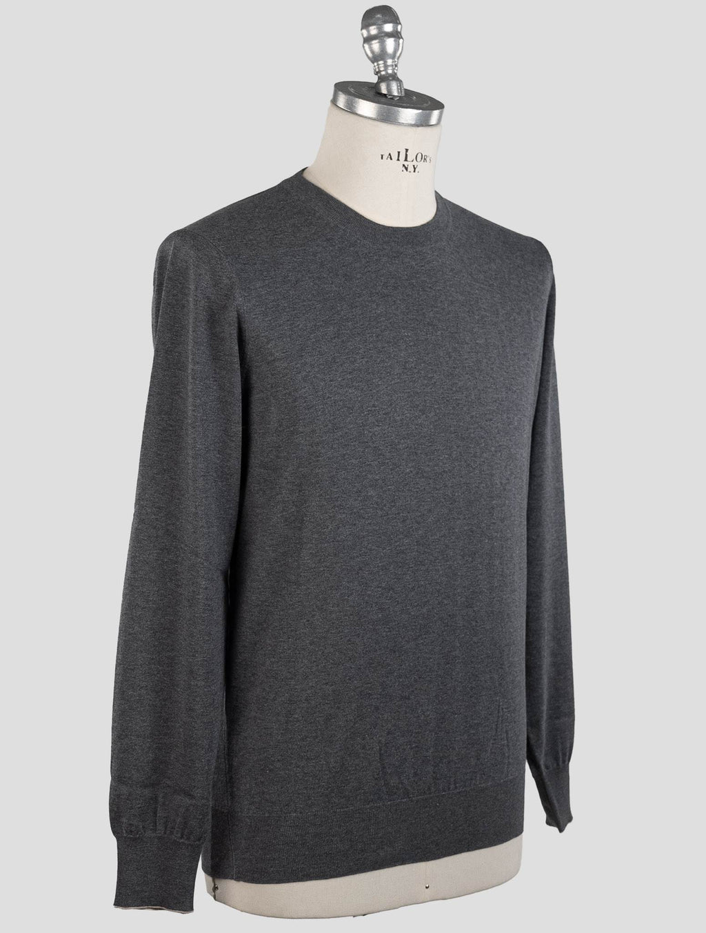 Brunello Cucinelli Brunello Cucinelli Gray Cotton Sweater Crewneck Gray 001