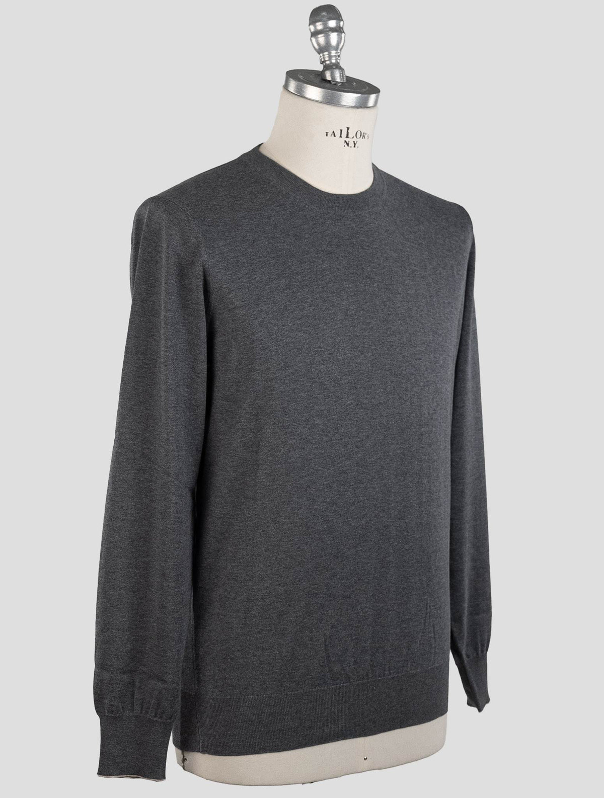 Brunello Cucinelli Brunello Cucinelli Gray Cotton Sweater Crewneck Gray 001