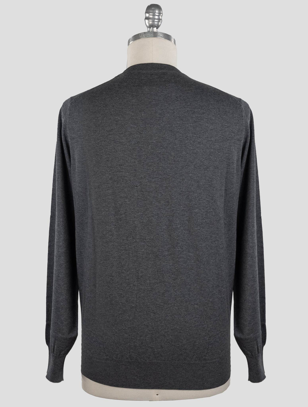 Brunello Cucinelli Gray Cotton Sweater Crewneck