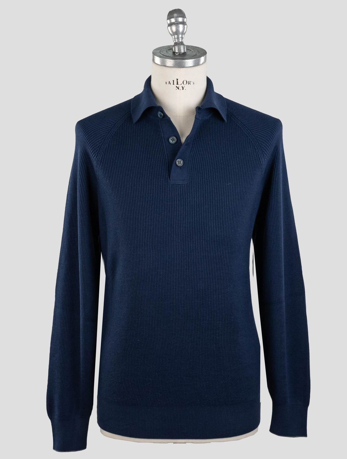 Brunello Cucinelli Brunello Cucinelli Blue Cotton Sweater Polo CMY5 Blue 000