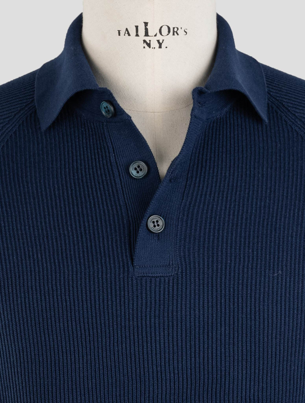 Brunello Cucinelli Blue Cotton Sweater Polo