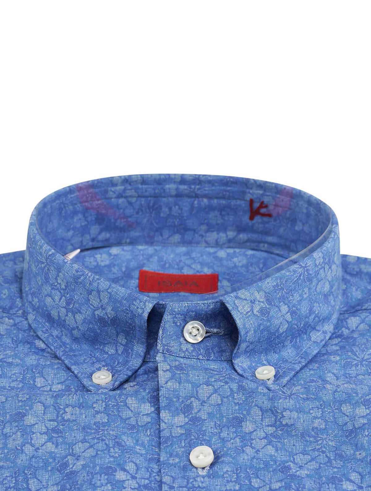 Isaia Isaia Blue Cotton Shirt Button Down Blue 001