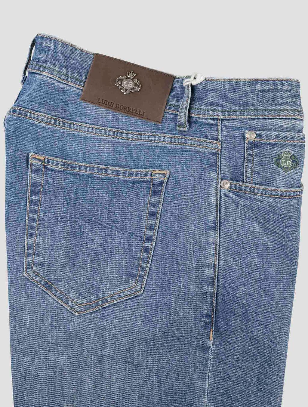 Luigi Borrelli Blue Cotton Pa Jeans