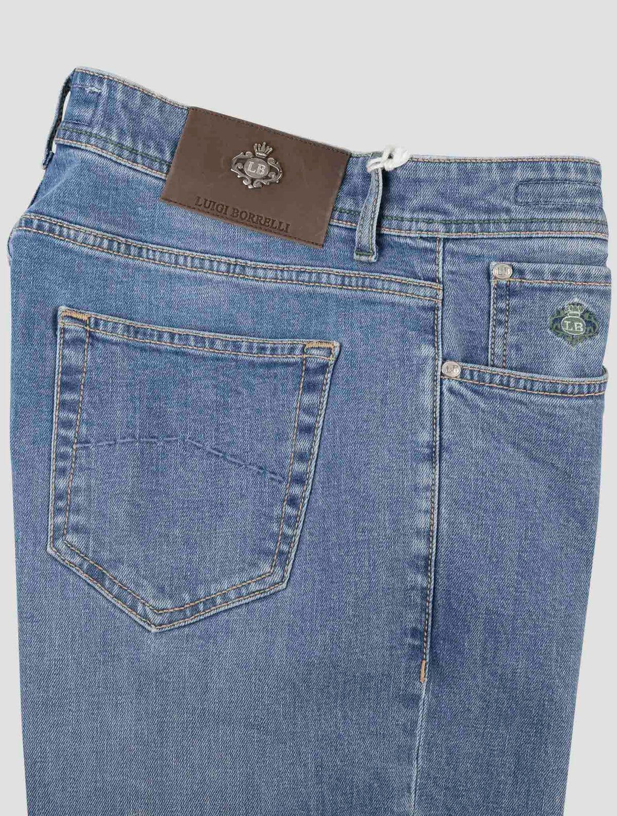 Luigi Borrelli Blue Cotton Pa Jeans
