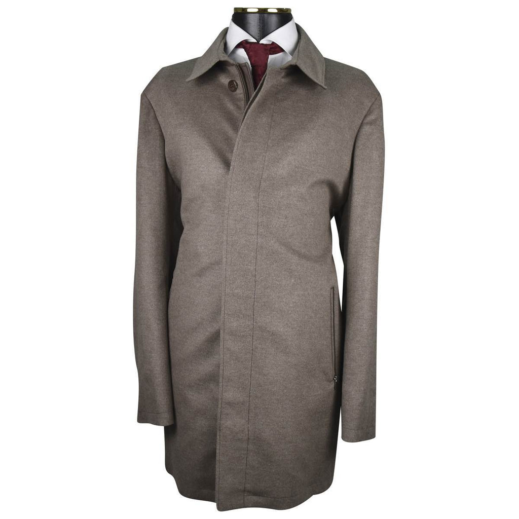 Zilli Zilli Beige Silk Wool Coat Mod. Timbus Beige 000