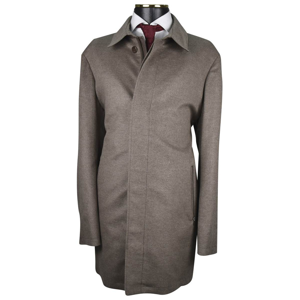 Zilli Zilli Beige Silk Wool Coat Mod. Timbus Beige 000
