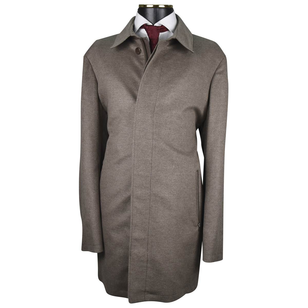 Zilli Zilli Beige Silk Wool Coat Mod. Timbus Beige 000