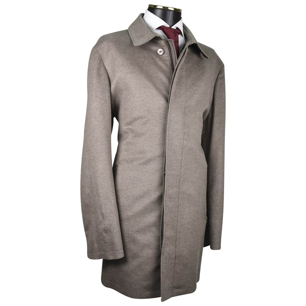 Zilli Zilli Beige Silk Wool Coat Mod. Timbus Beige 001