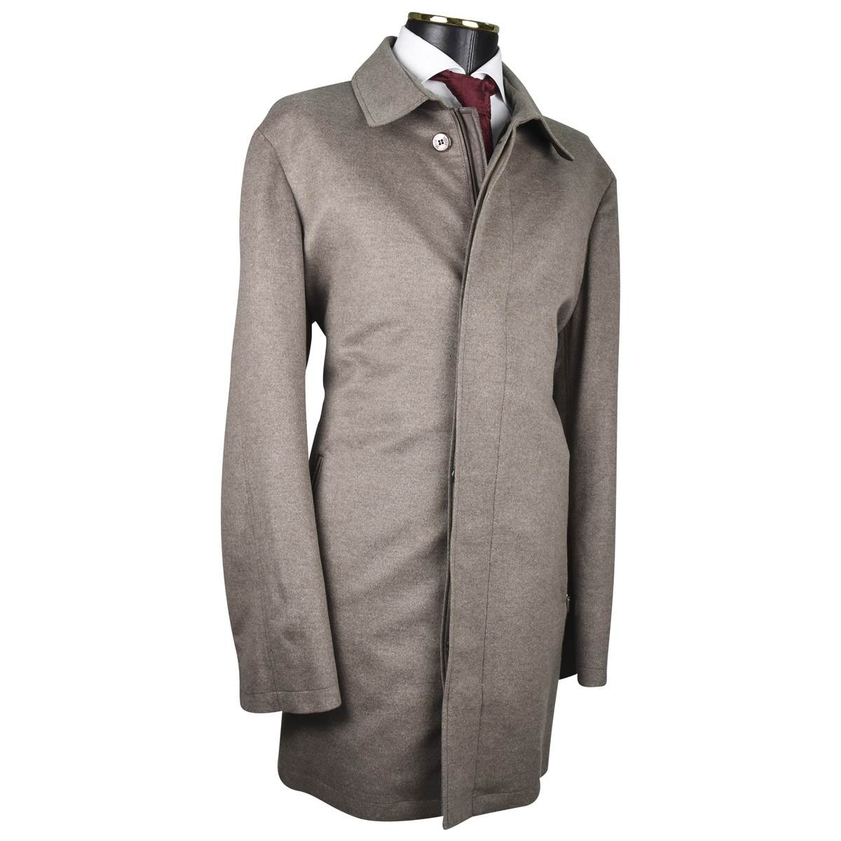 Zilli Zilli Beige Silk Wool Coat Mod. Timbus Beige 001