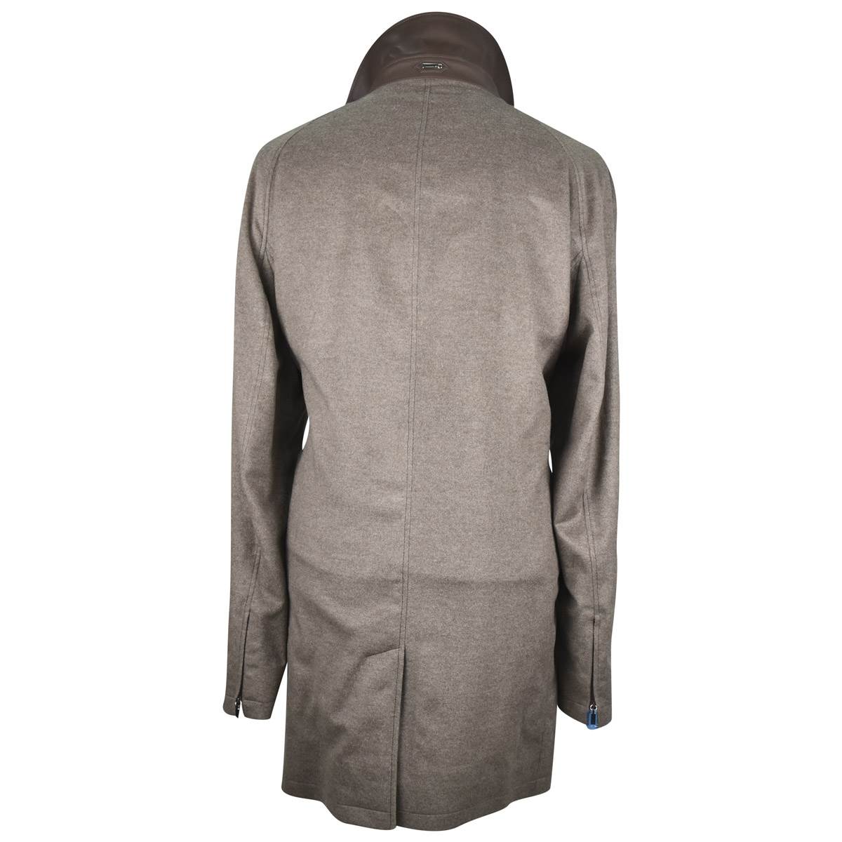 Zilli Beige Silk Wool Coat Mod. Timbus