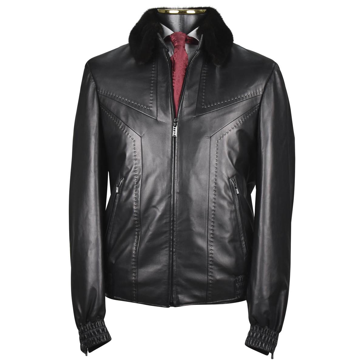 Zilli Zilli Brown Leather Coat Brown 000