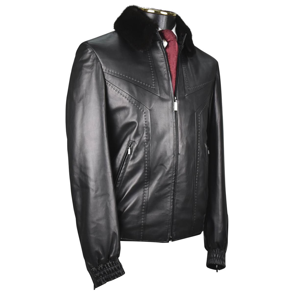 Zilli Zilli Brown Leather Coat Brown 001