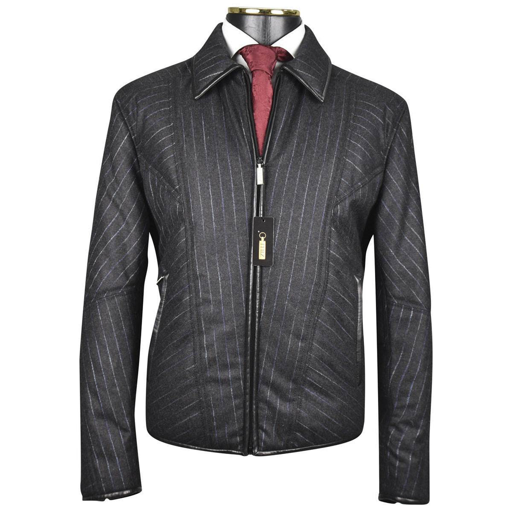 Zilli Zilli Gray Cashmere Leather Inserts Coat Gray 000
