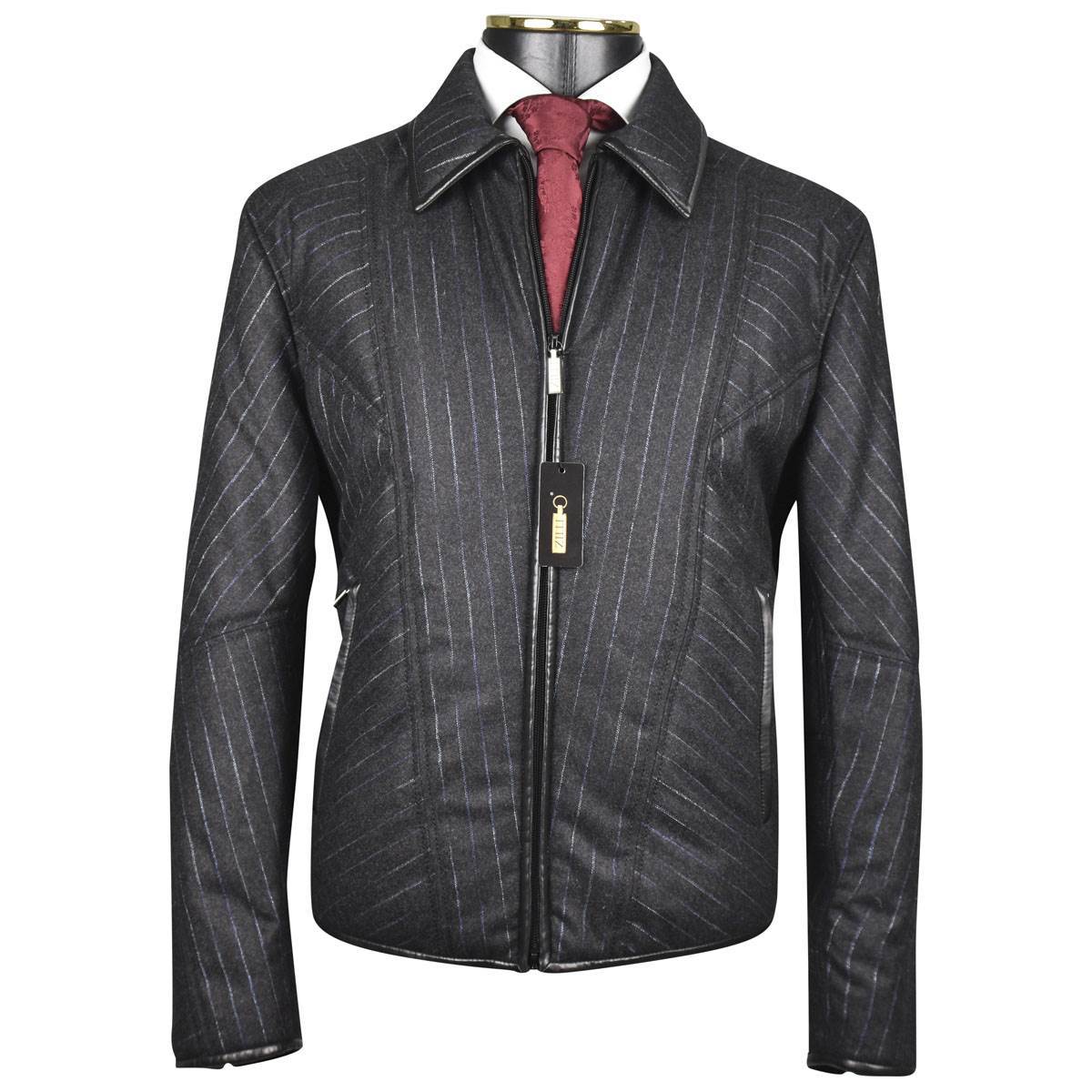Zilli Zilli Gray Cashmere Leather Inserts Coat Gray 000