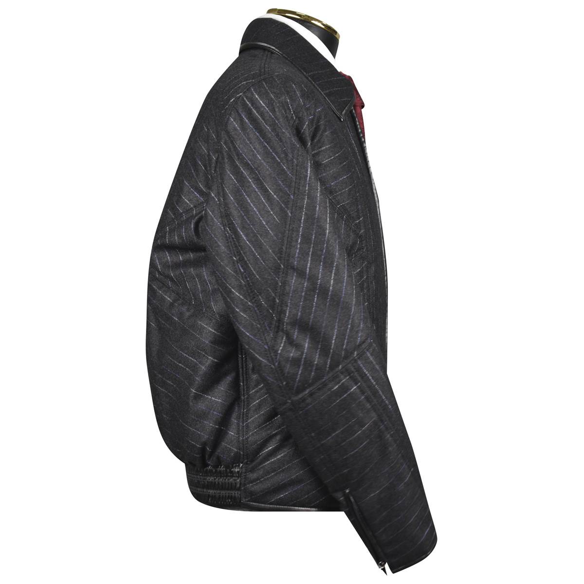 Zilli Gray Cashmere Leather Inserts Coat