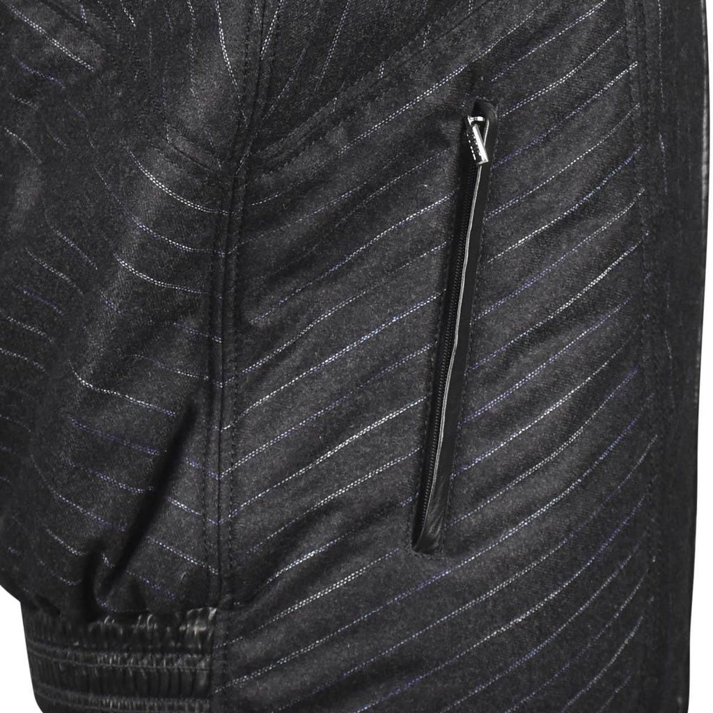 Zilli Gray Cashmere Leather Inserts Coat