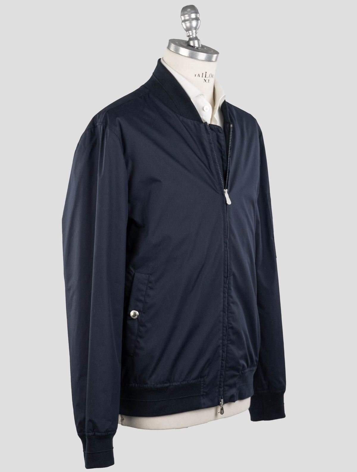 Brunello Cucinelli Brunello Cucinelli Blue Cotton Coat Blue 001
