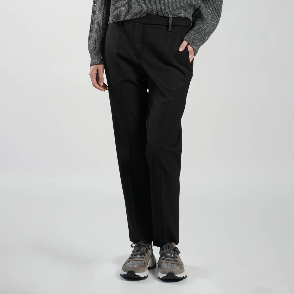 Brunello Cucinelli Brunello Cucinelli Black Wool Pa Ea Pants Black 000