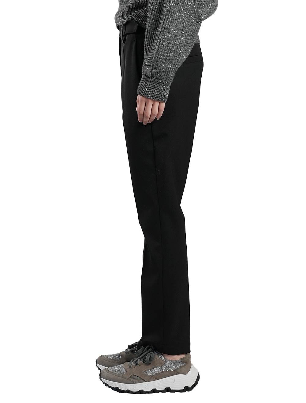 Brunello Cucinelli Black Wool Pa Ea Pants