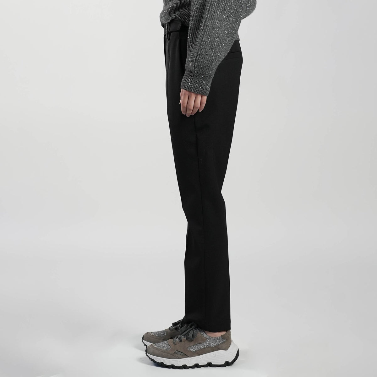 Brunello Cucinelli Black Wool Pa Ea Pants