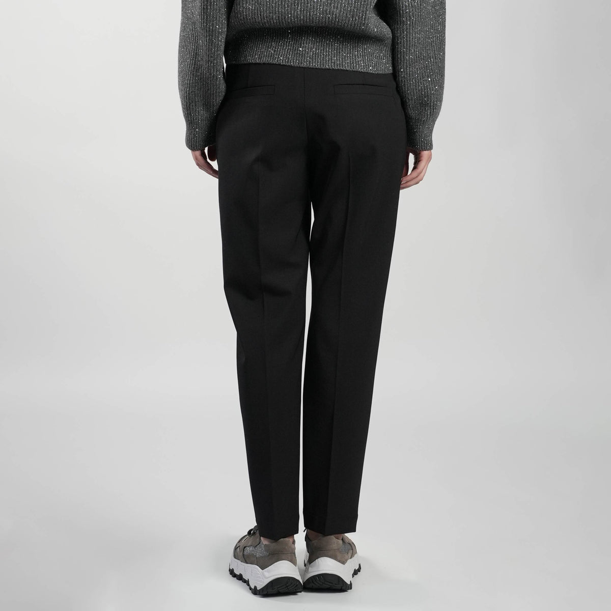 Brunello Cucinelli Black Wool Pa Ea Pants