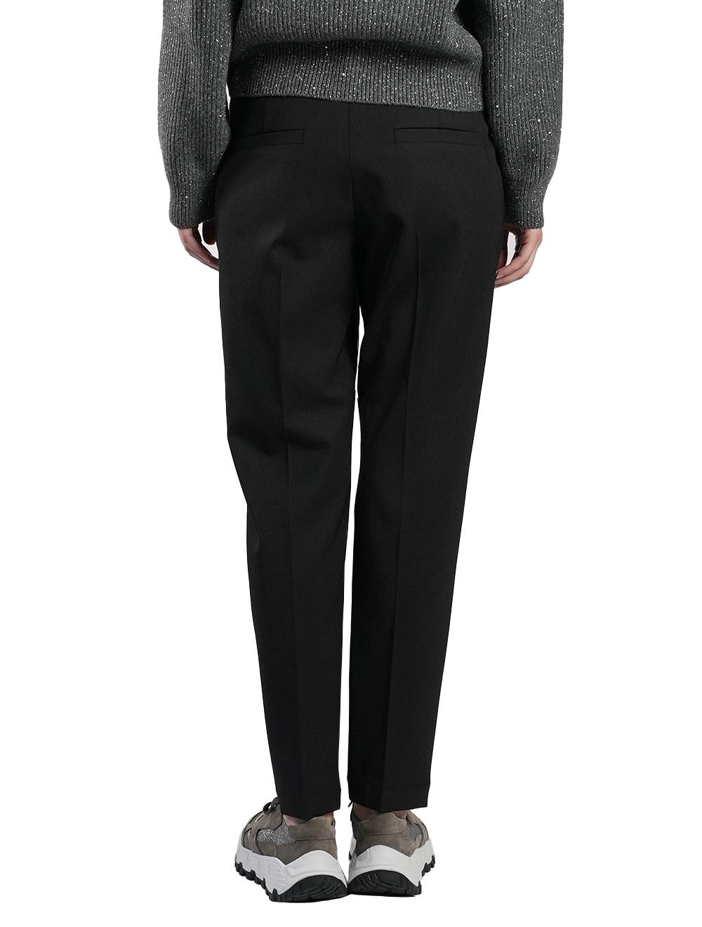 Brunello Cucinelli Black Wool Pa Ea Pants