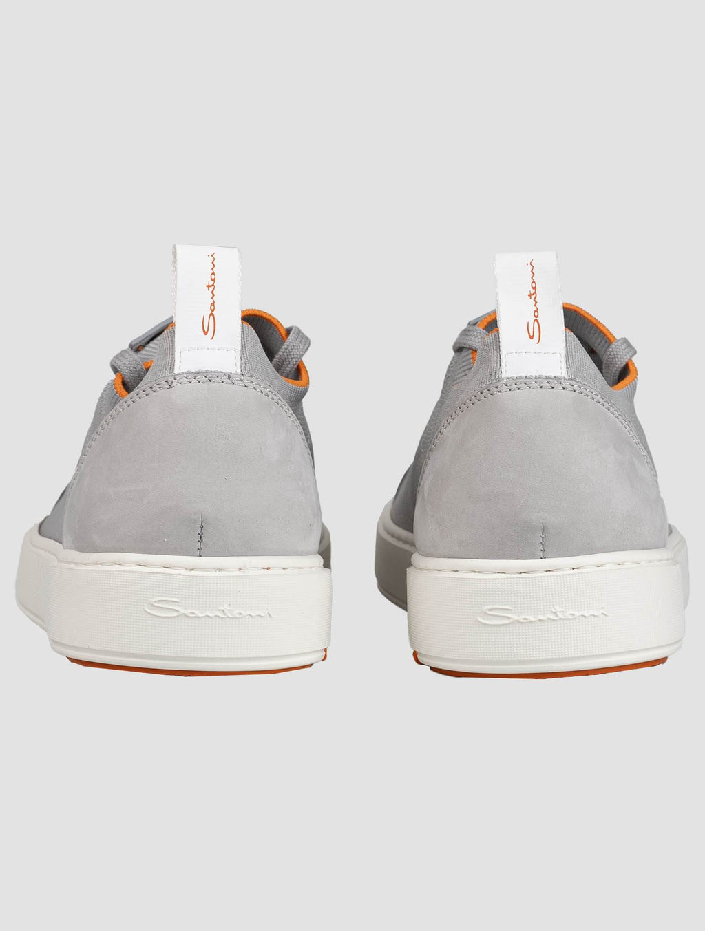 Santoni Gray Cotton Ea Slip On