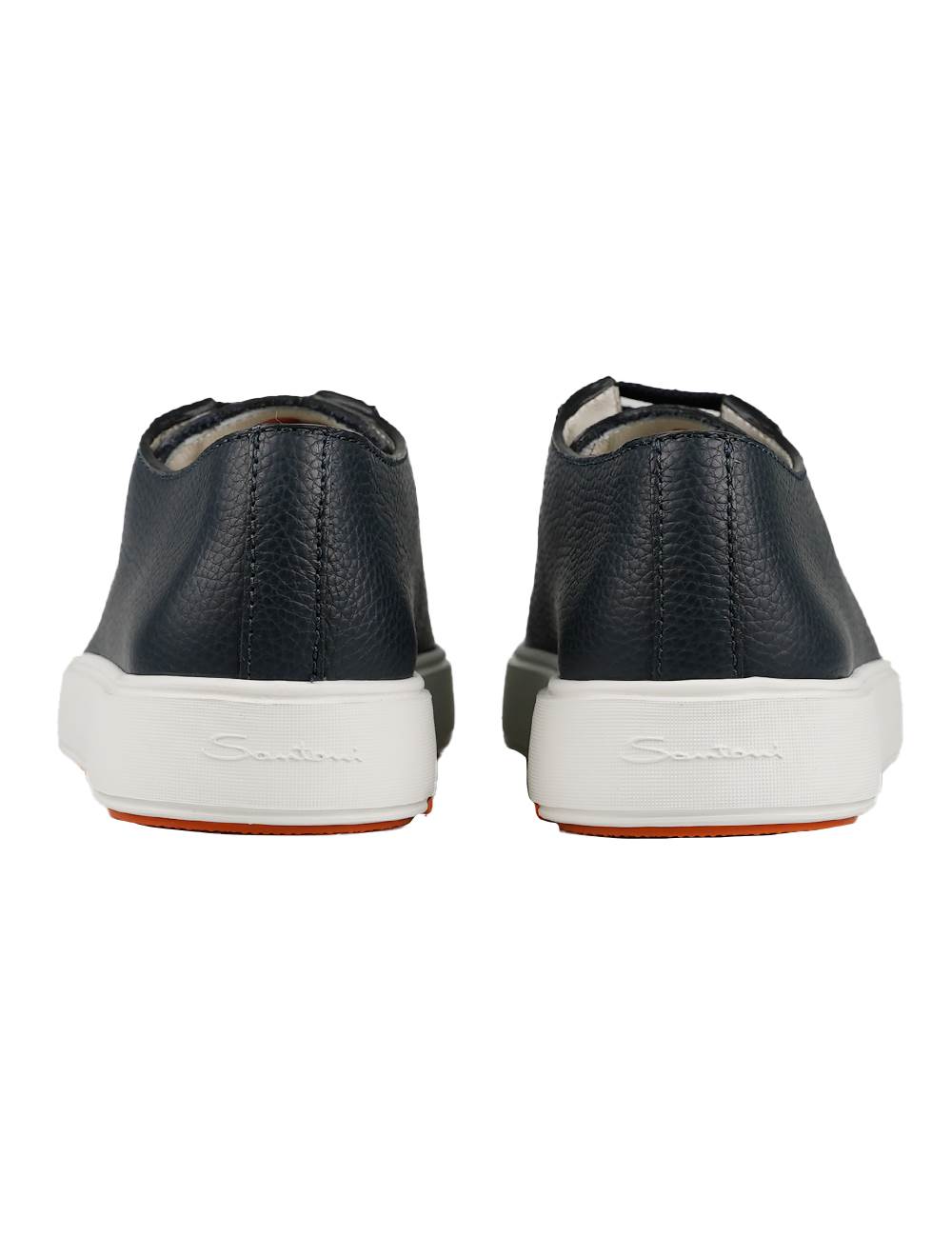 Santoni Blue Leather Sneakers