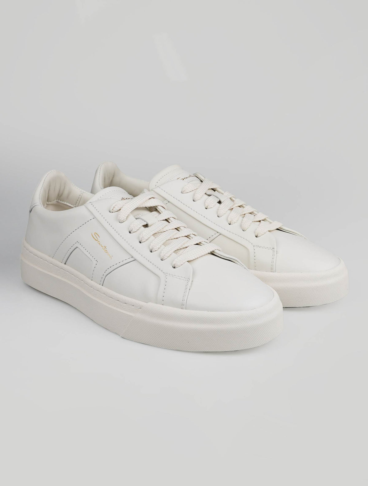 Santoni Santoni White Leather Sneakers White 000