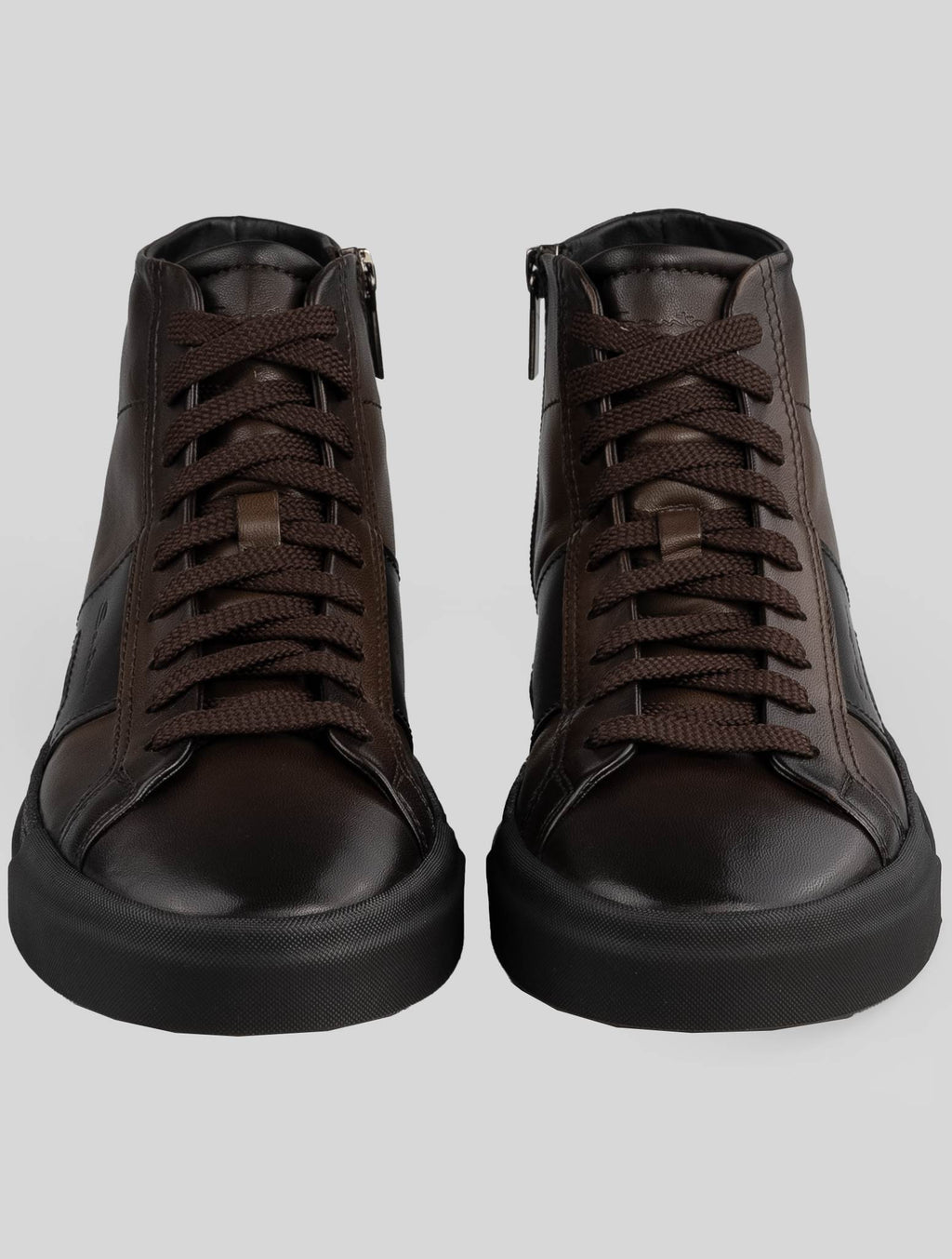 Santoni Santoni Brown Leather Sneakers Brown 001