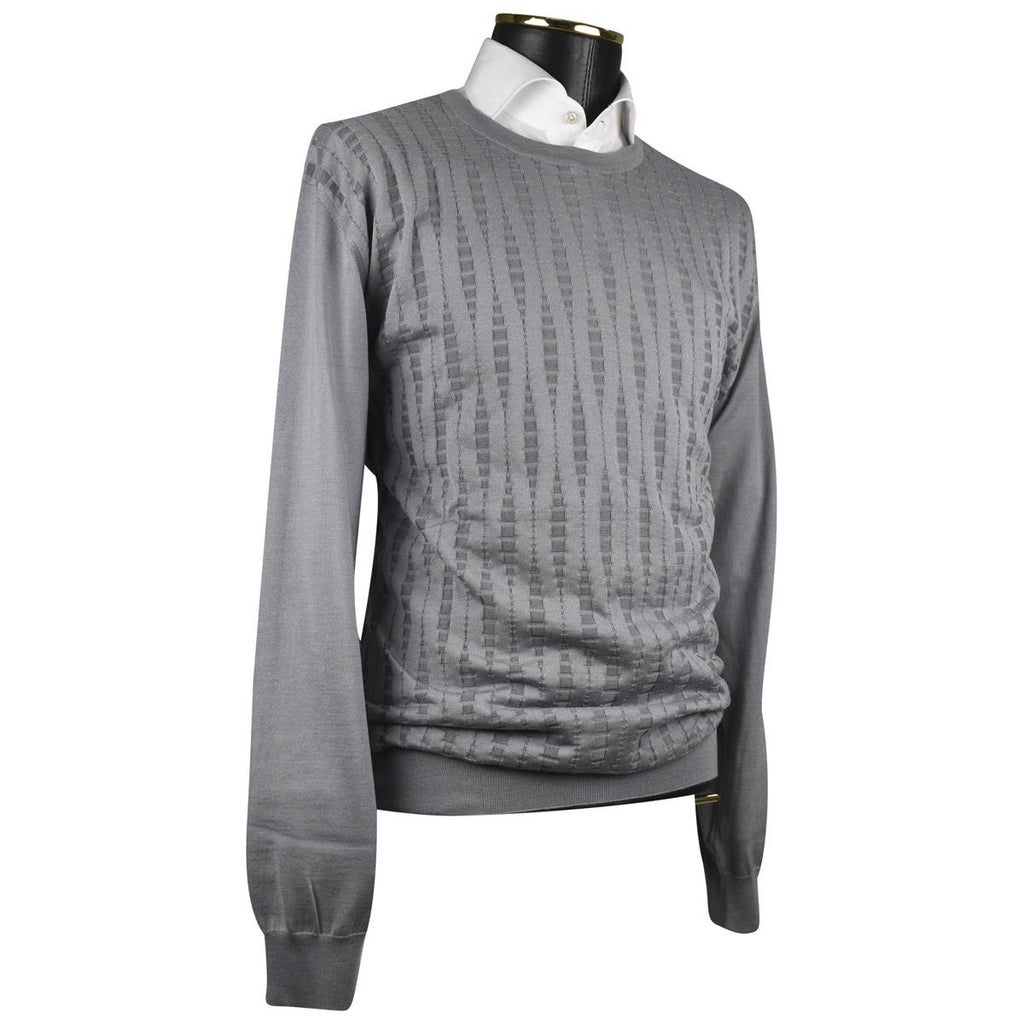 Zilli ZILLI Gray Cashmere Silk Sweater Crewneck Gray 001
