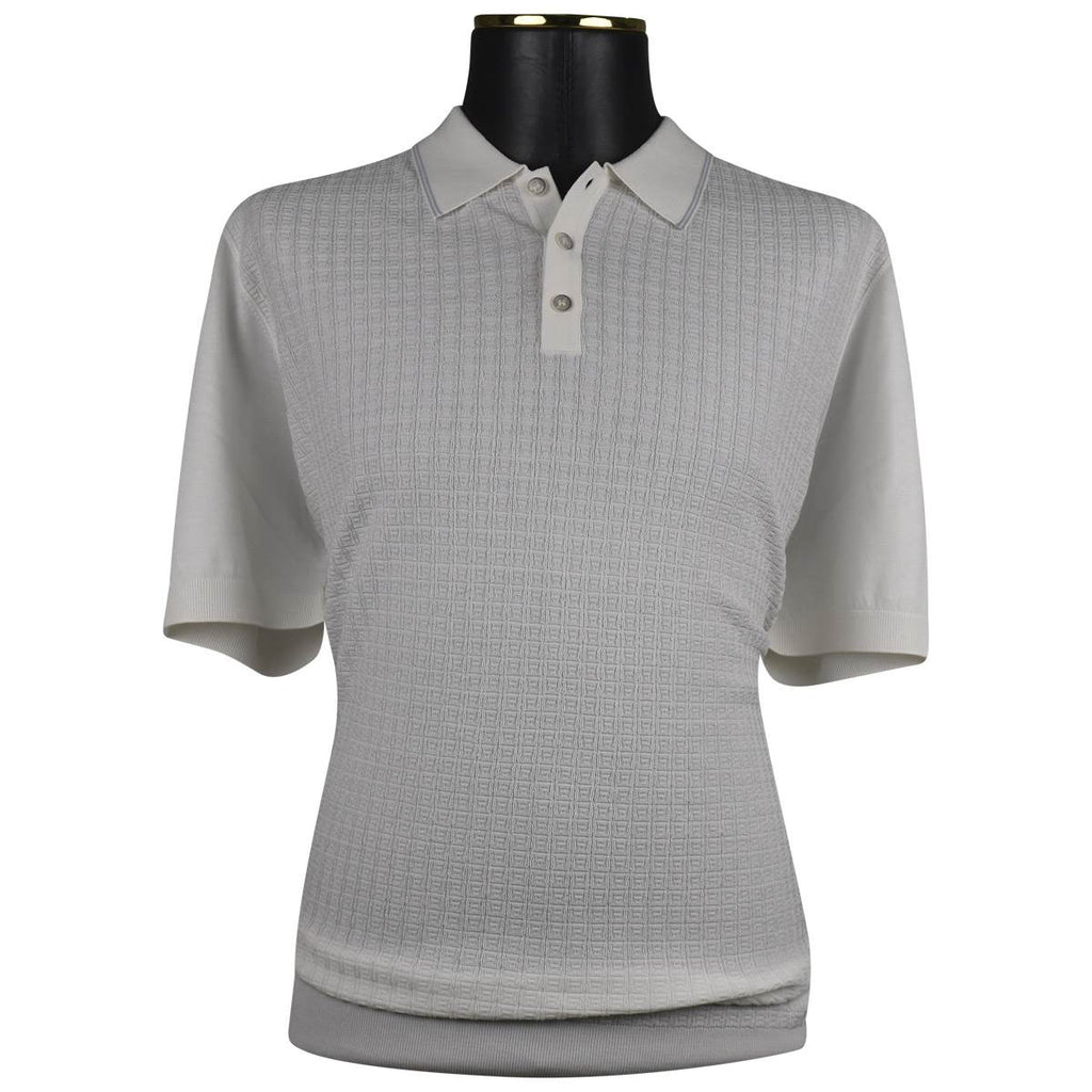 Zilli ZILLI White Silk Cotton Polo Half Button White 000