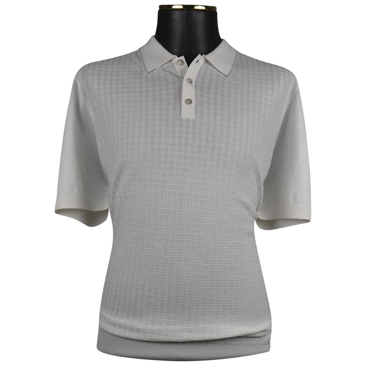 Zilli ZILLI White Silk Cotton Polo Half Button White 000