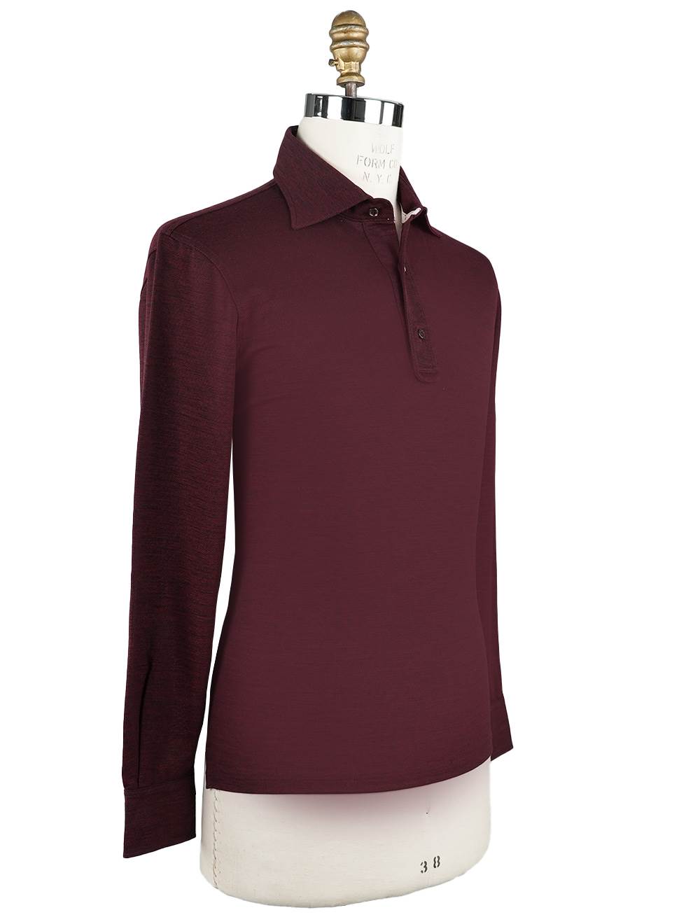 Isaia Isaia Burgundy Wool Sweater Polo Burgundy 001