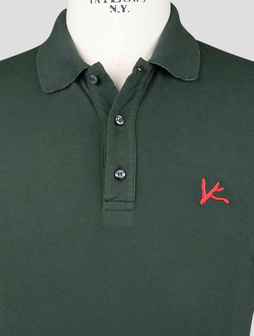 Isaia Dark Green Cotton Polo