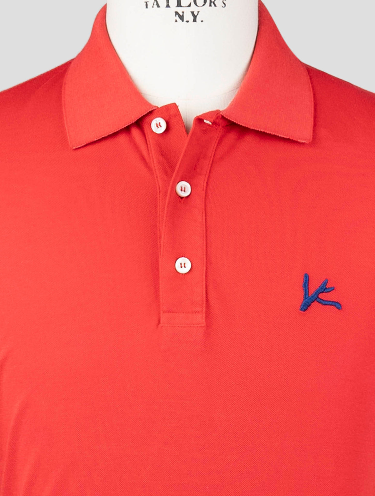 Isaia Red Cotton Polo