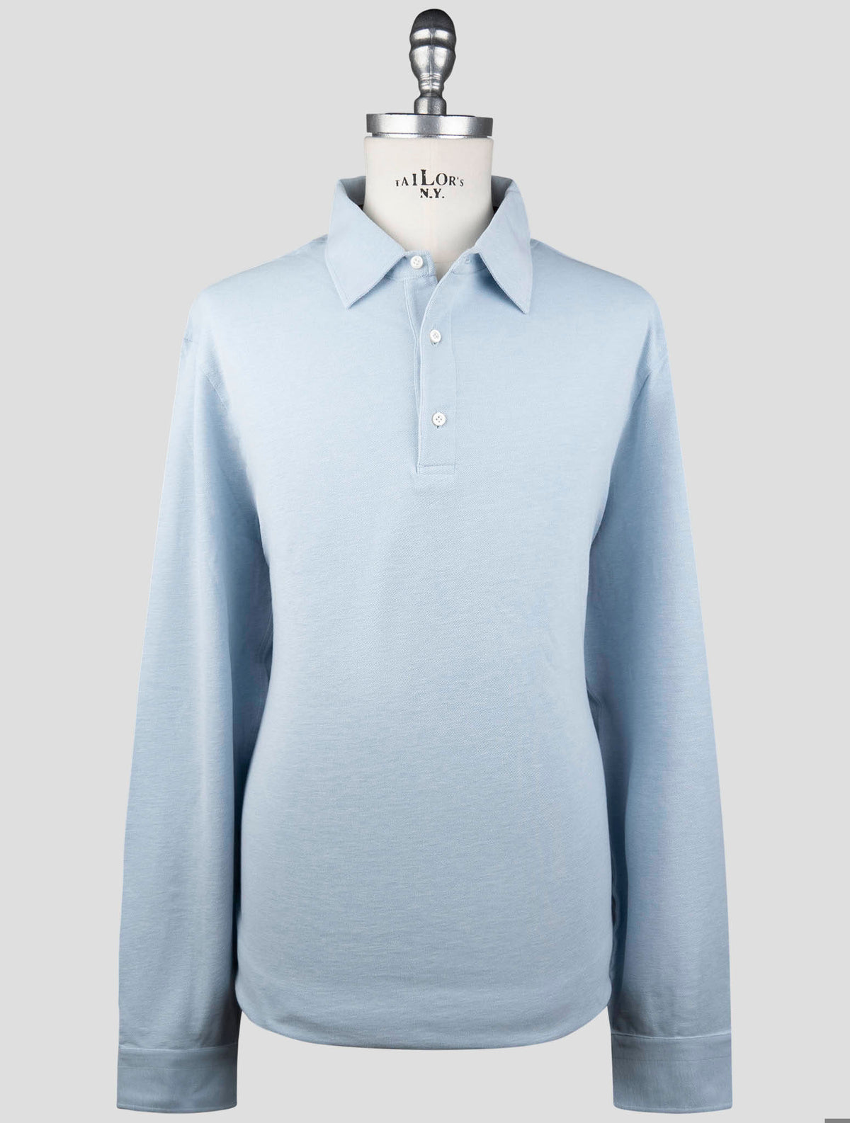 Isaia Isaia Light Blue Cotton Sweater Polo Light blue 000