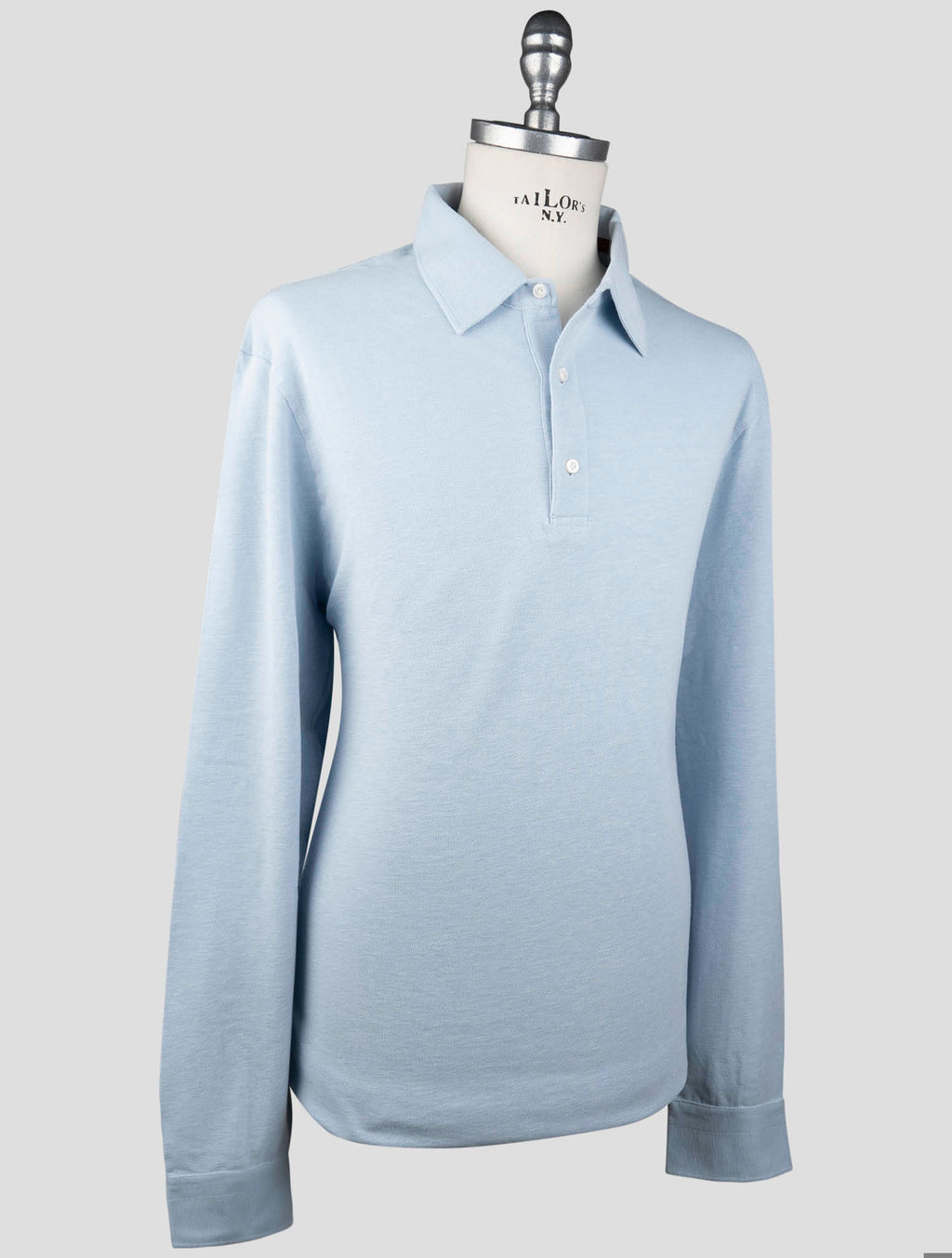 Isaia Isaia Light Blue Cotton Sweater Polo Light blue 001