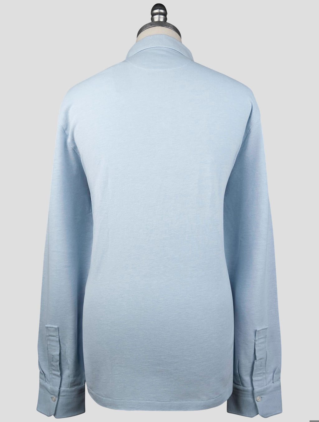 Isaia Light Blue Cotton Sweater Polo