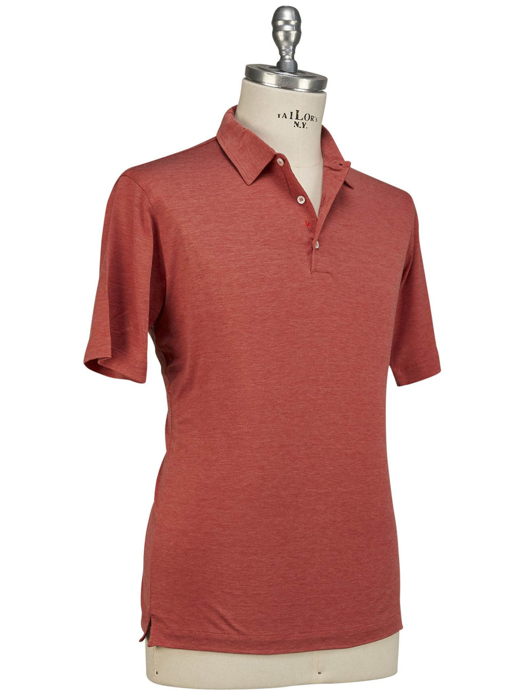 Isaia Isaia Red Silk Cotton Polo Red 001