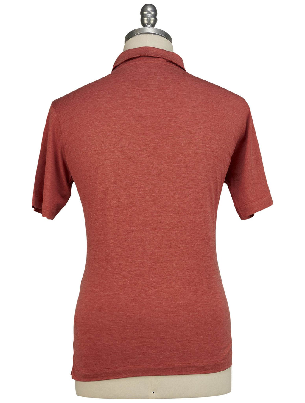 Isaia Red Silk Cotton Polo