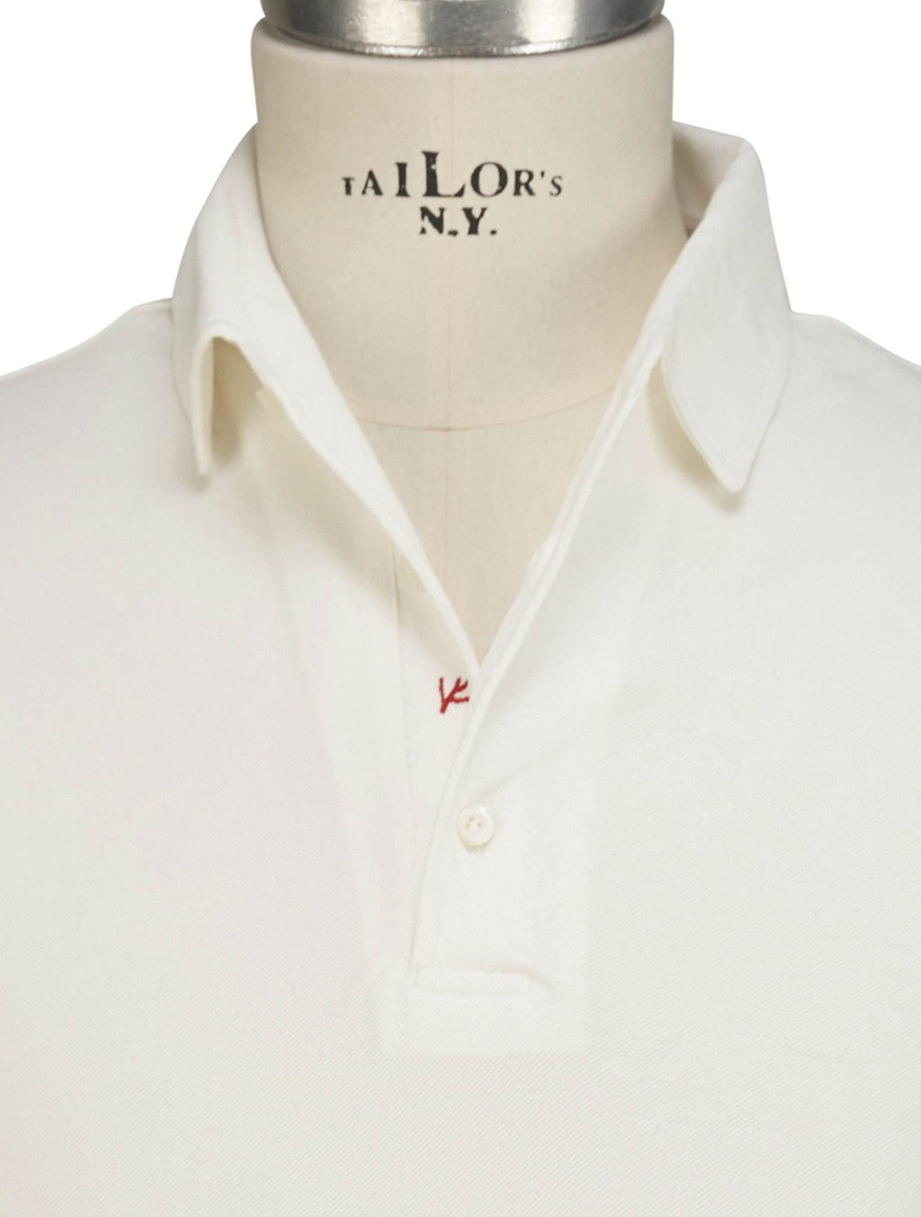 Isaia White Cotton Polo