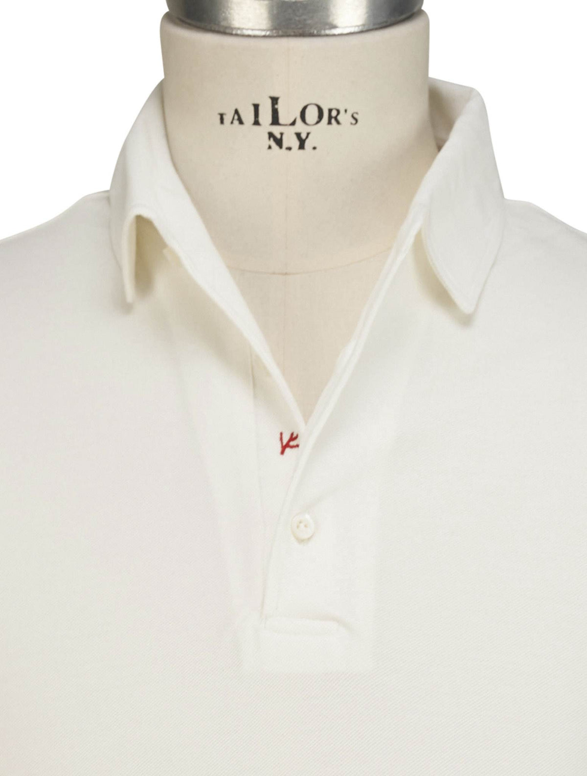 Isaia White Cotton Polo