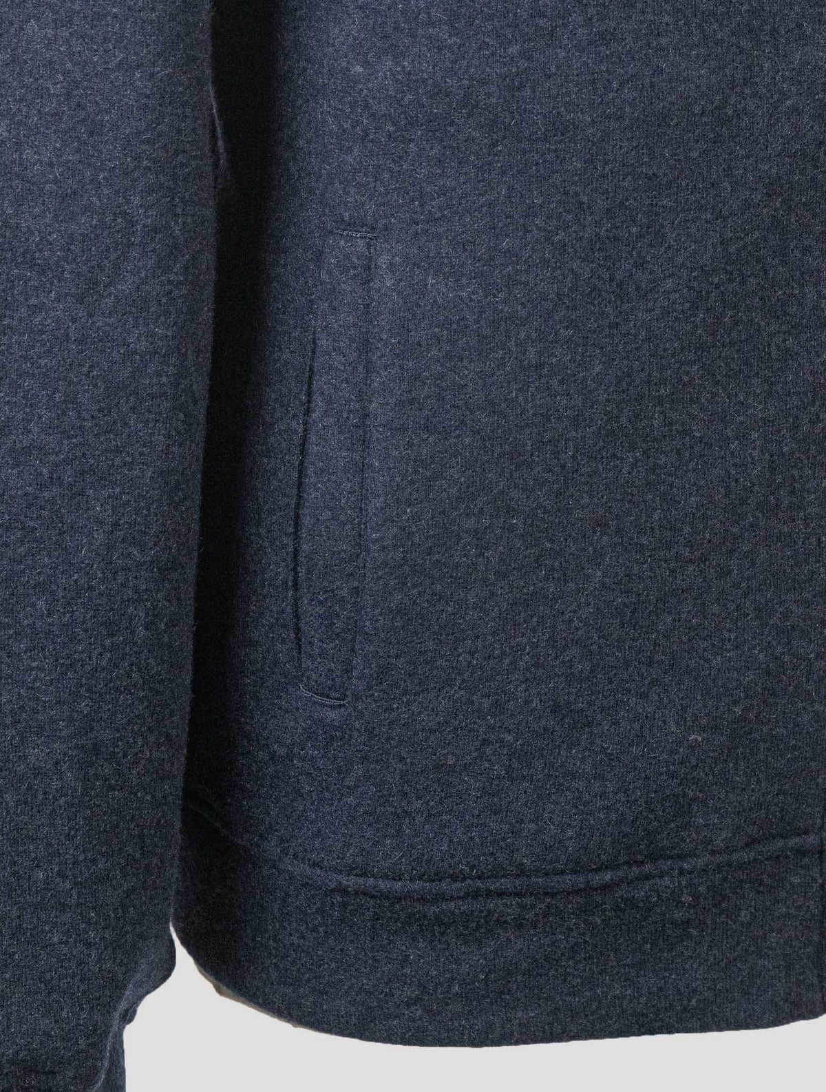 Isaia Blue Cashmere Pa Sweater Full Zip