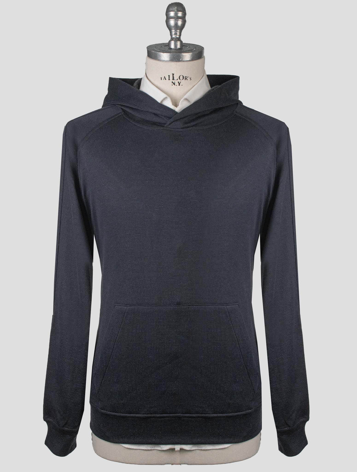 Isaia Isaia Blue Cotton Cashmere Silk Pa Sweater Hoodie Blue 000