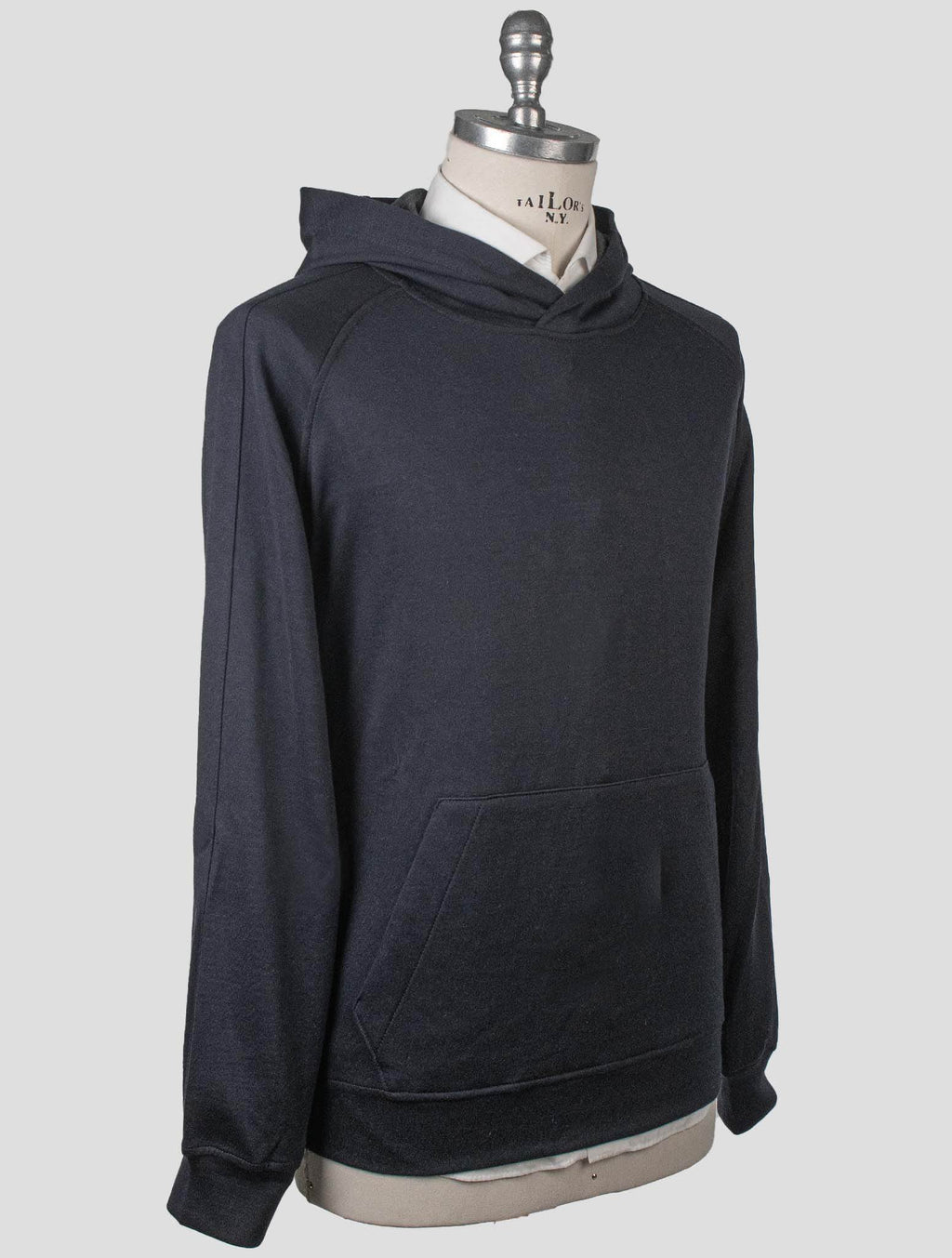 Isaia Isaia Blue Cotton Cashmere Silk Pa Sweater Hoodie Blue 001
