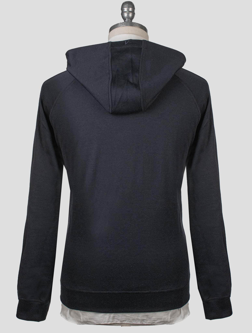 Isaia Blue Cotton Cashmere Silk Pa Sweater Hoodie